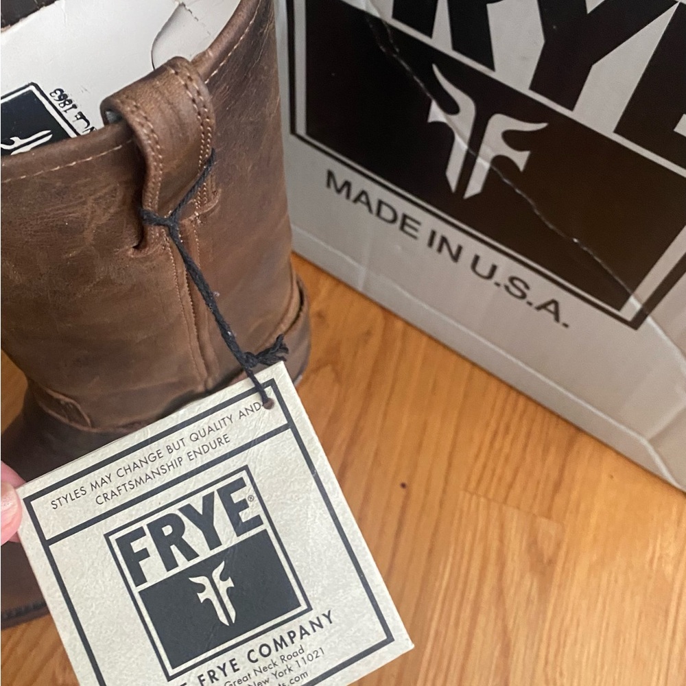 Frye Harness 12R Brown Mid-Calf Boot - Picture 5 of 14